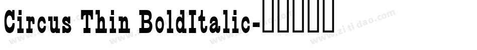 Circus Thin BoldItalic字体转换
